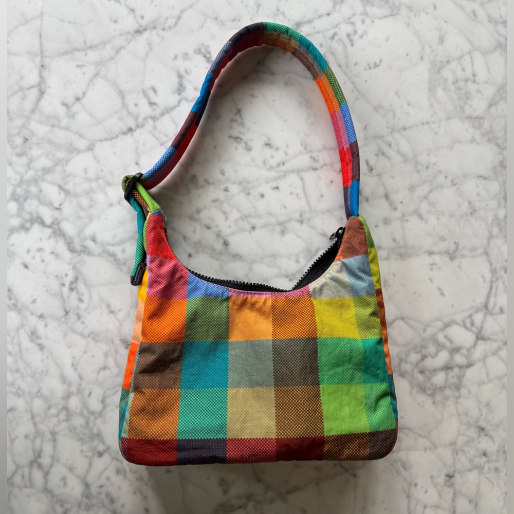 BAGGU Multicolor madras Shoulder Bag